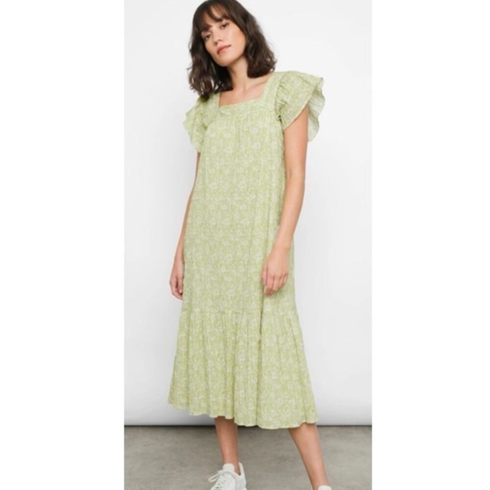 Rails Green Floral Midi Dress